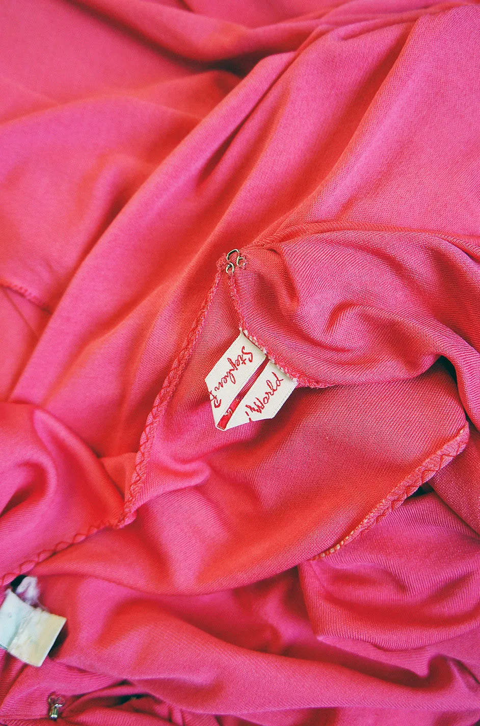 2002 Stephen Burrows Coral Maxi Dress