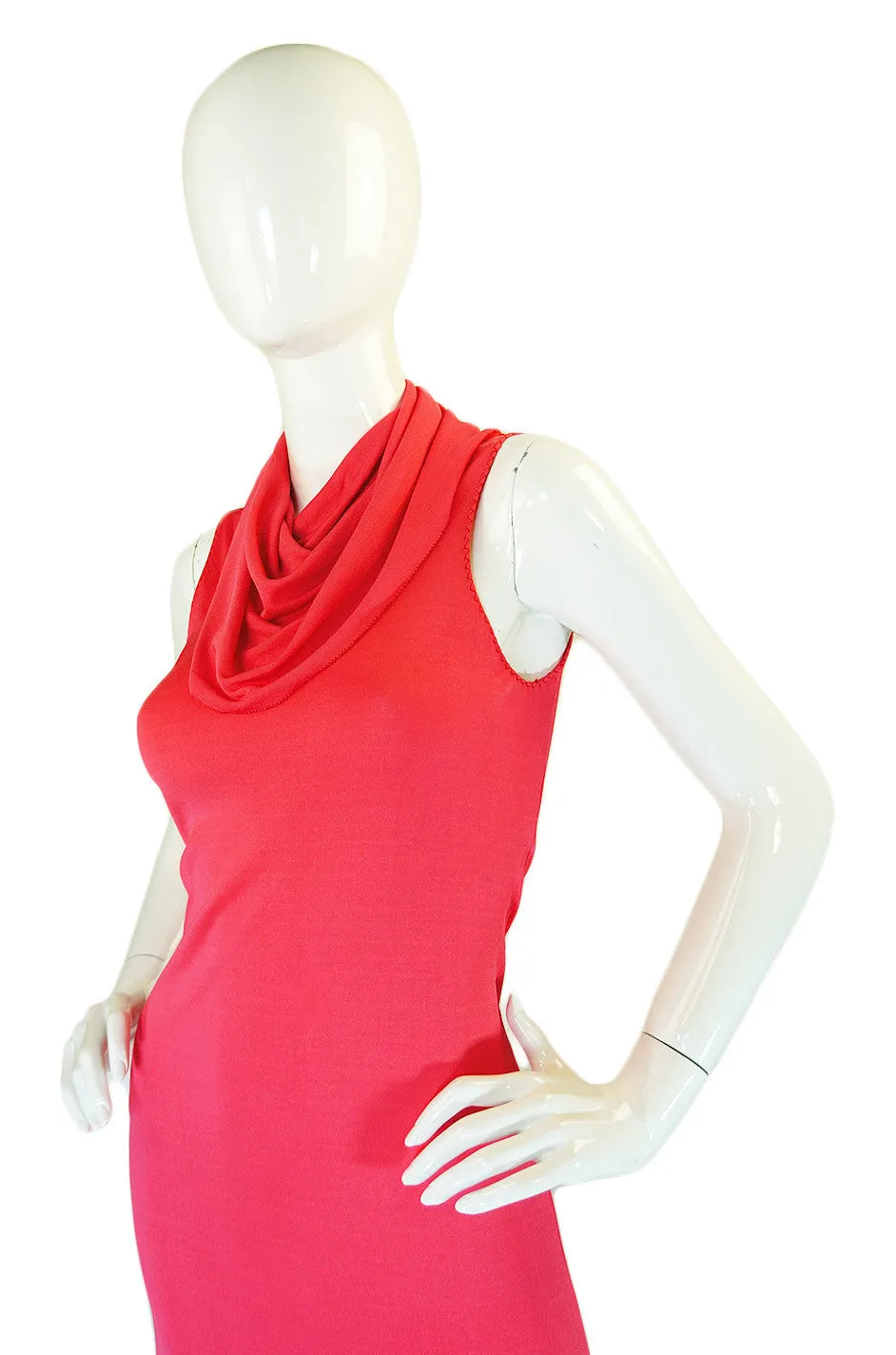 2002 Stephen Burrows Coral Maxi Dress