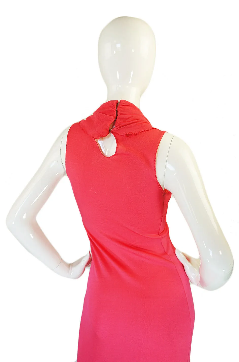 2002 Stephen Burrows Coral Maxi Dress