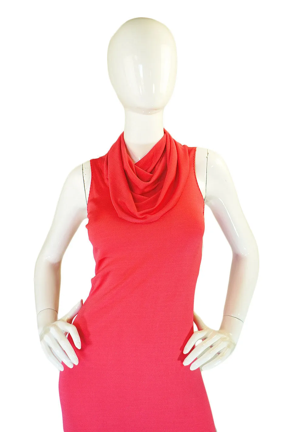2002 Stephen Burrows Coral Maxi Dress