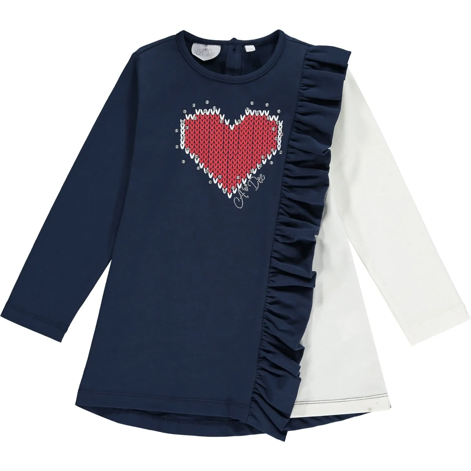 A DEE - Two Tone Heart Legging Set - Navy