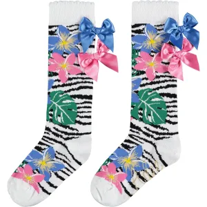 A DEE - Wes Tropical Dream Zebra Knee High Socks - Pattern