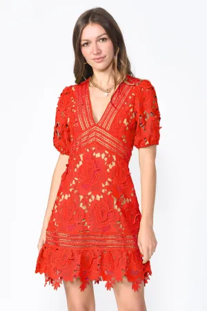 Adrian Crochet Lace Dress