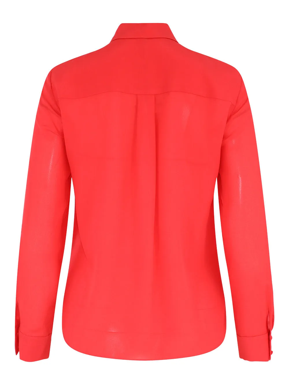 Alice   Olivia Willa Placket Top in Bright Ruby