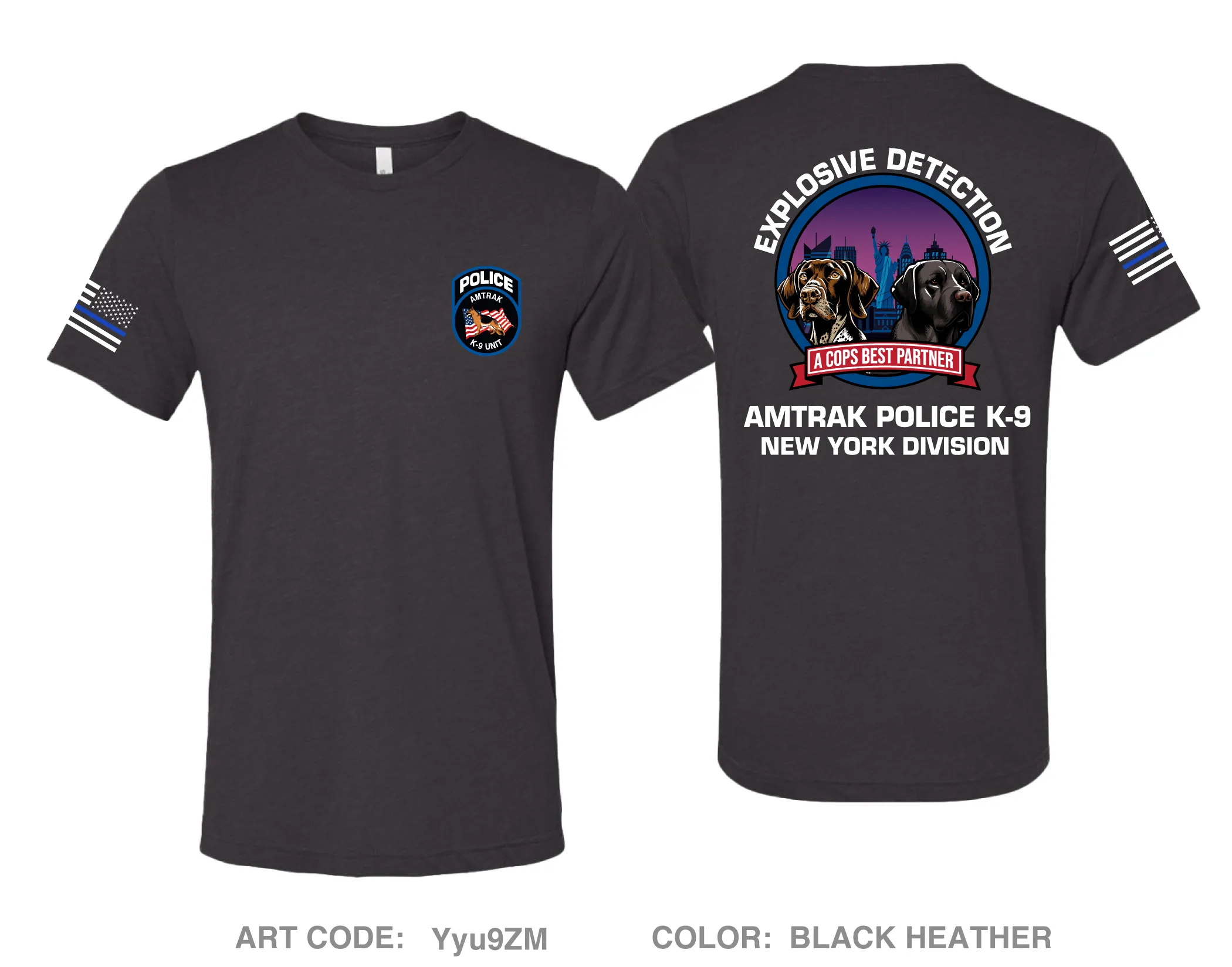 Amtrak police K-9 unit Comfort Unisex Triblend SS Tee - Yyu9ZM