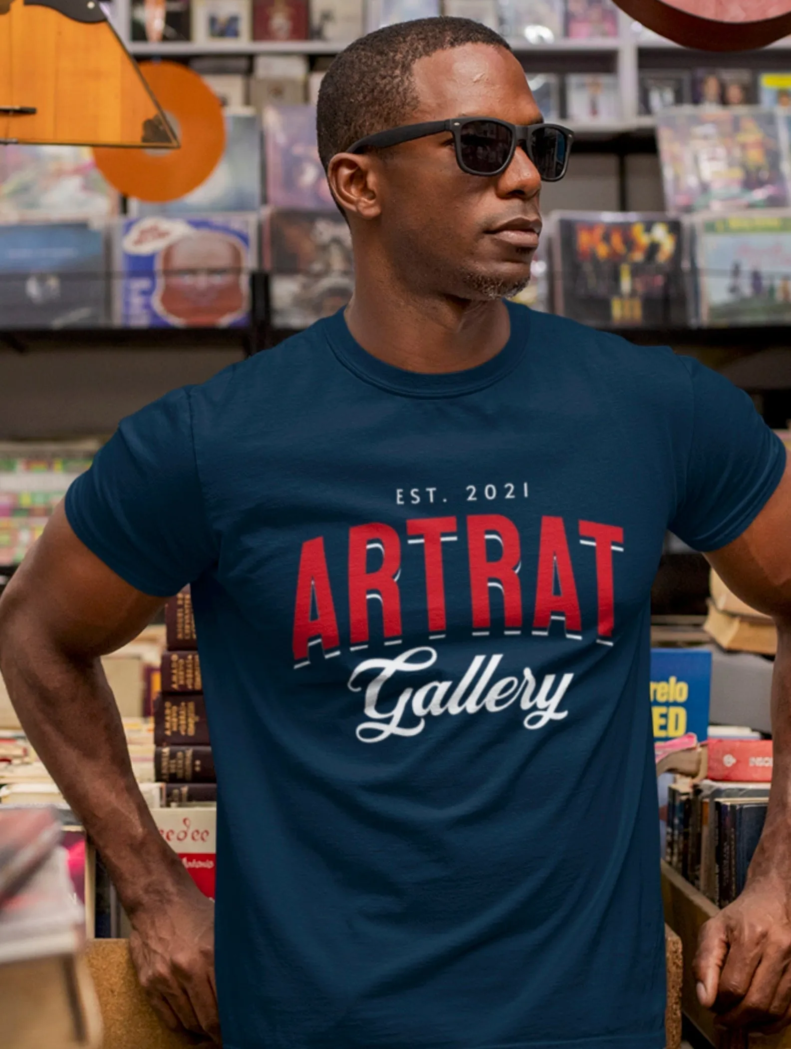 ArtRat Gallery Cotton T-Shirt - Navy