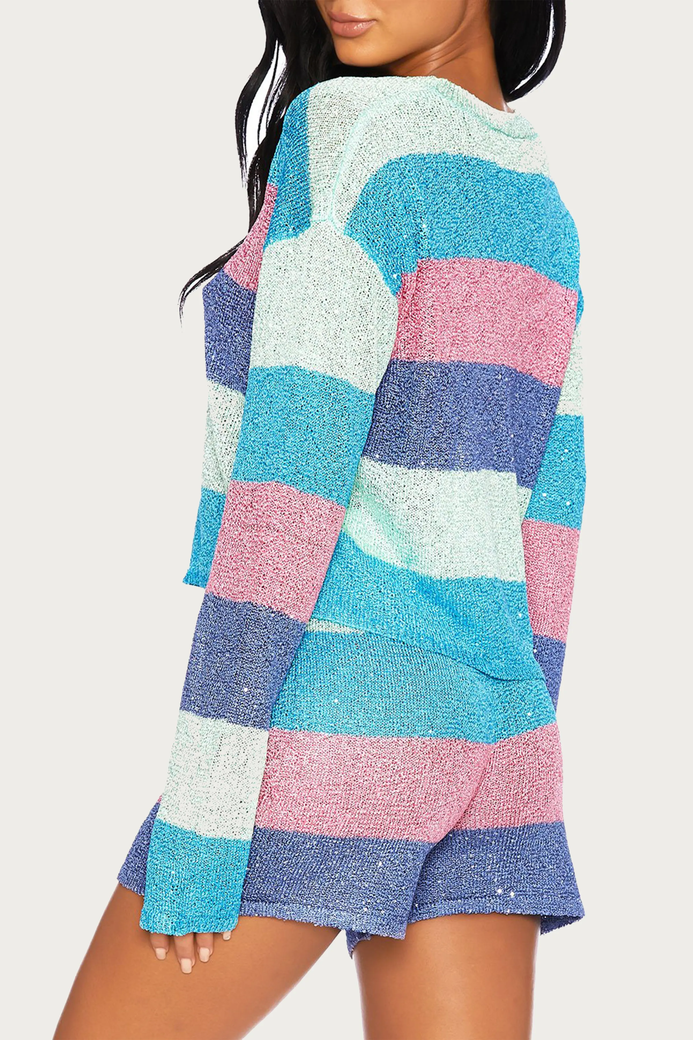 BEACH OPEN-KNIT SWEATER