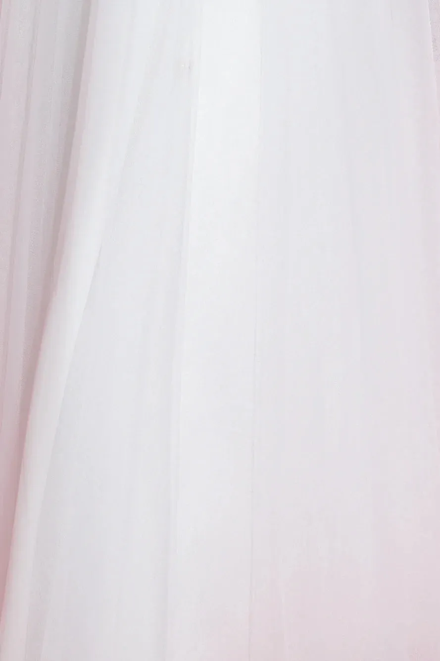 Bells Are Ringing Tulle Midi Dress White