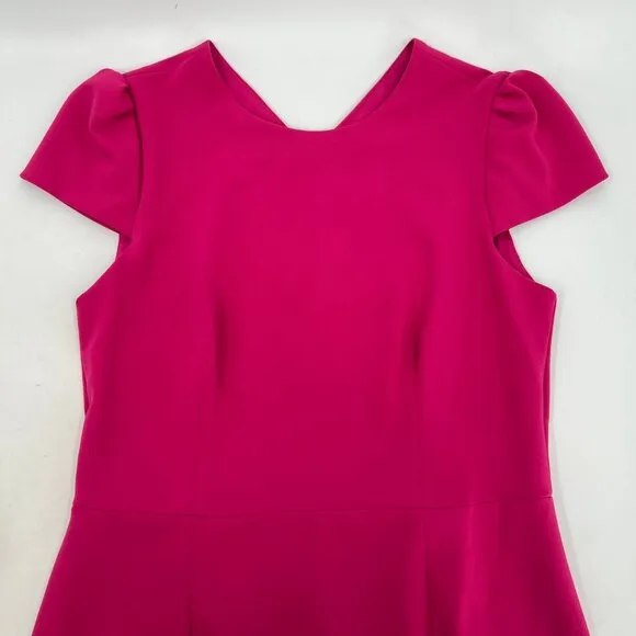 Betsey Johnson Pink Ruffle Hem Pencil Midi Dress | Size 12