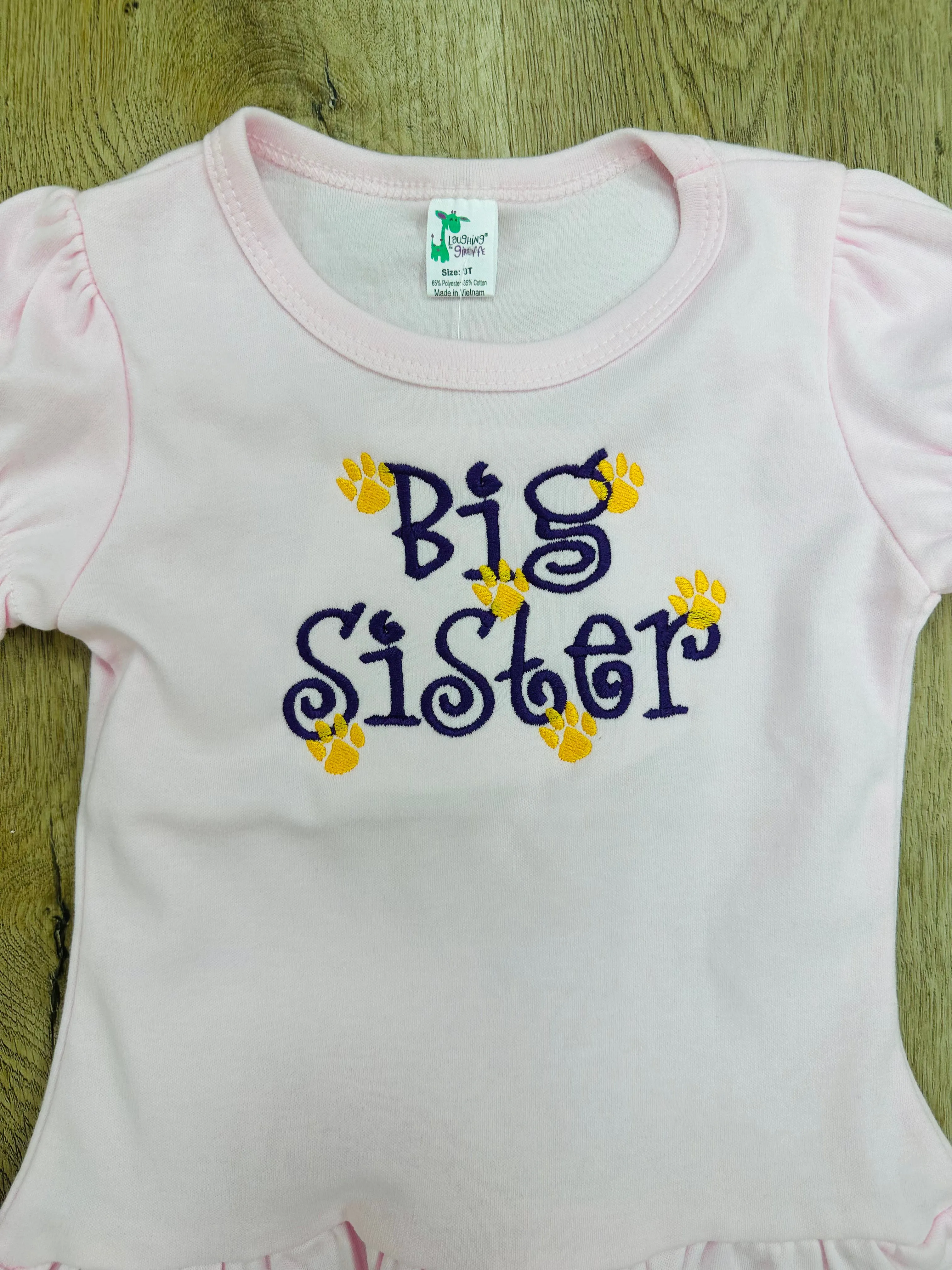 Big Sister Tiger Paws Shirt