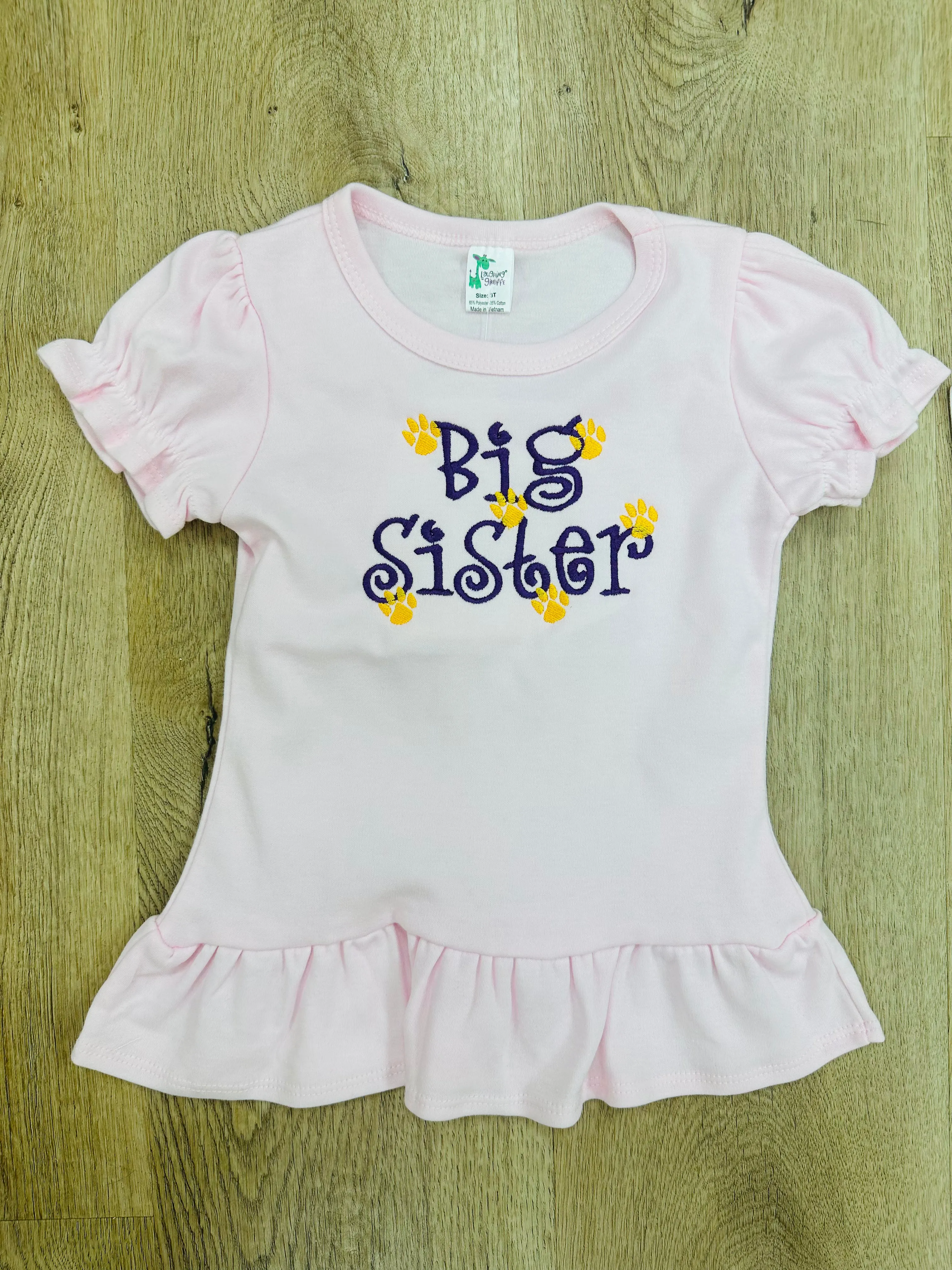 Big Sister Tiger Paws Shirt