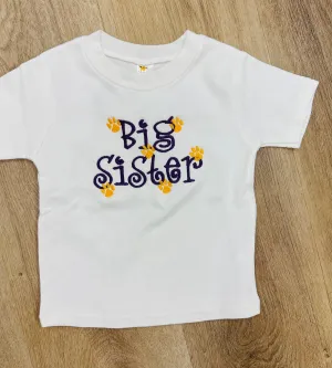 Big Sister Tiger Paws Shirt