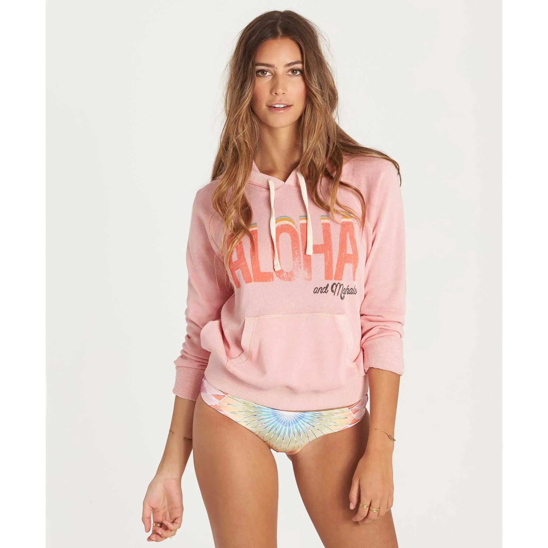 Billabong Women's Strong Love Pullover Sweatshirt | Sweet Rose