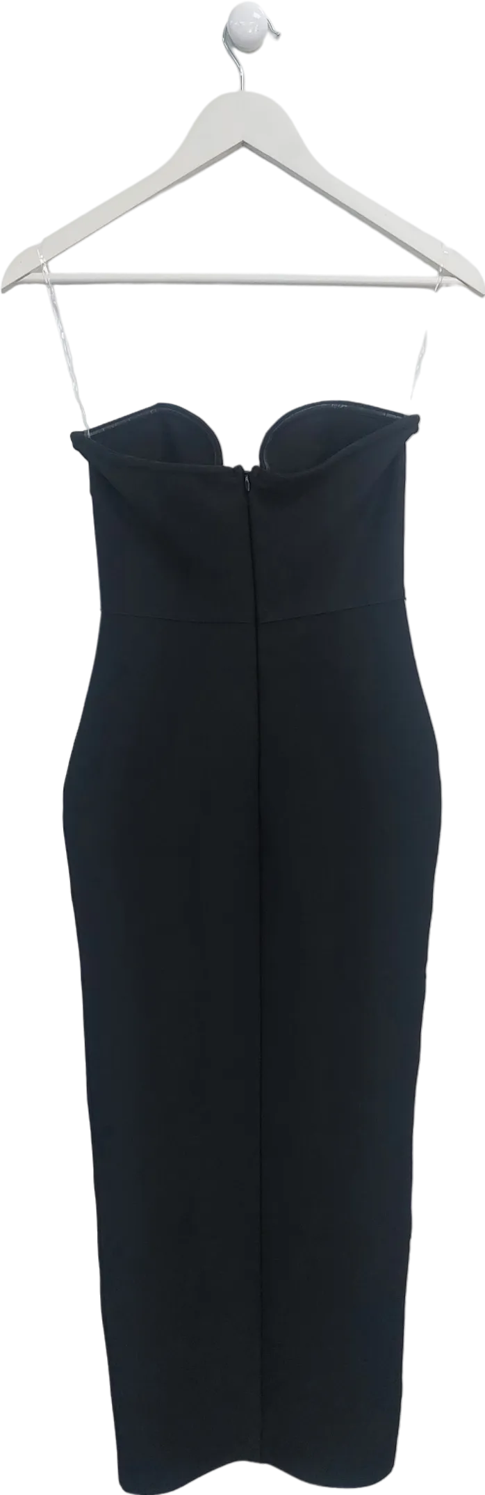 Black Bustier Midi Dress UK S