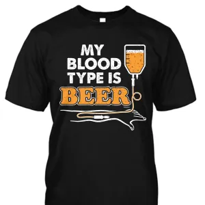 Blood Type Beer (IV) Premium Cotton Shirt