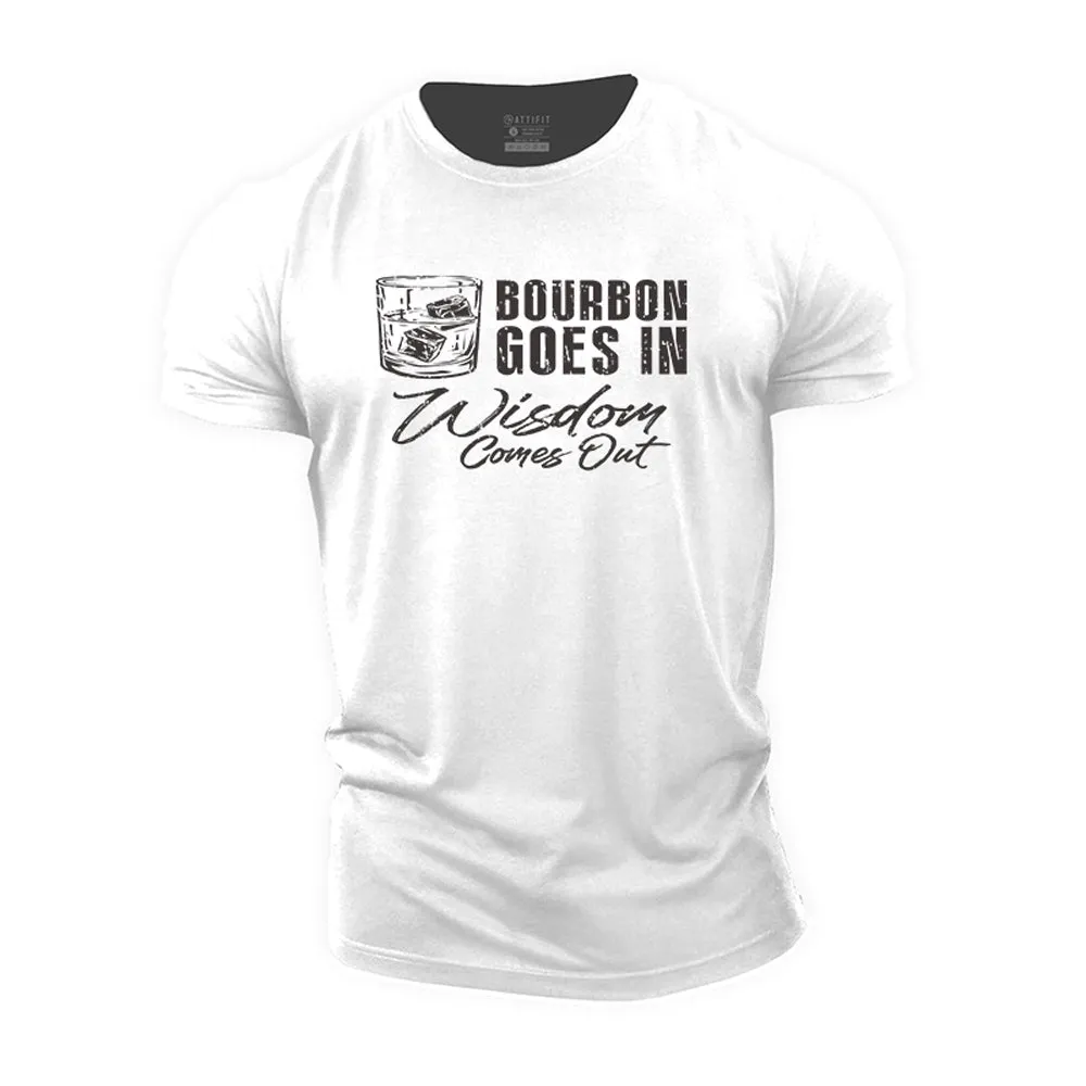 Bourbon Goes In Cotton T-shirt