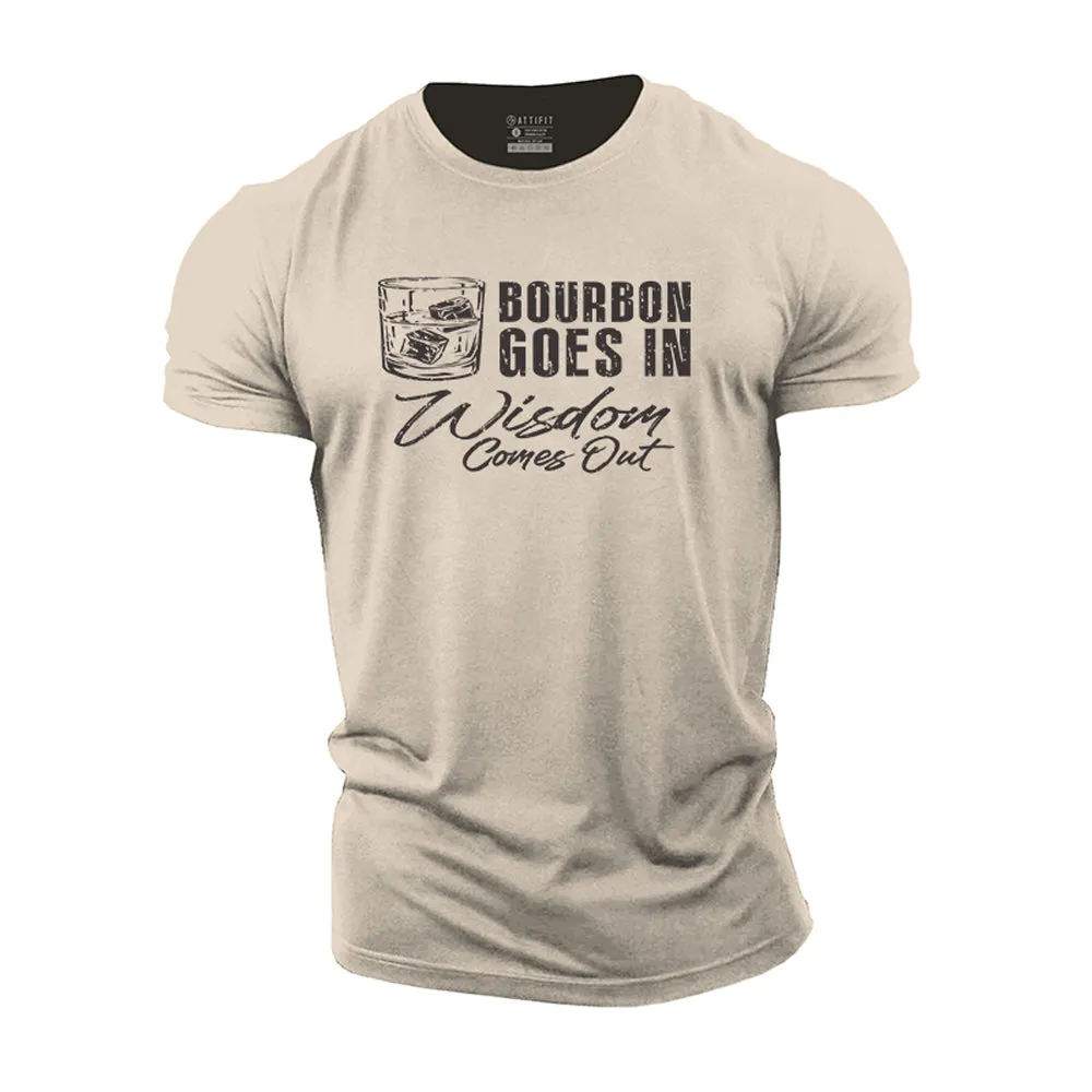 Bourbon Goes In Cotton T-shirt