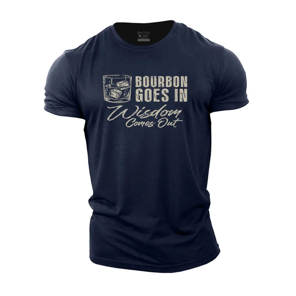 Bourbon Goes In Cotton T-shirt