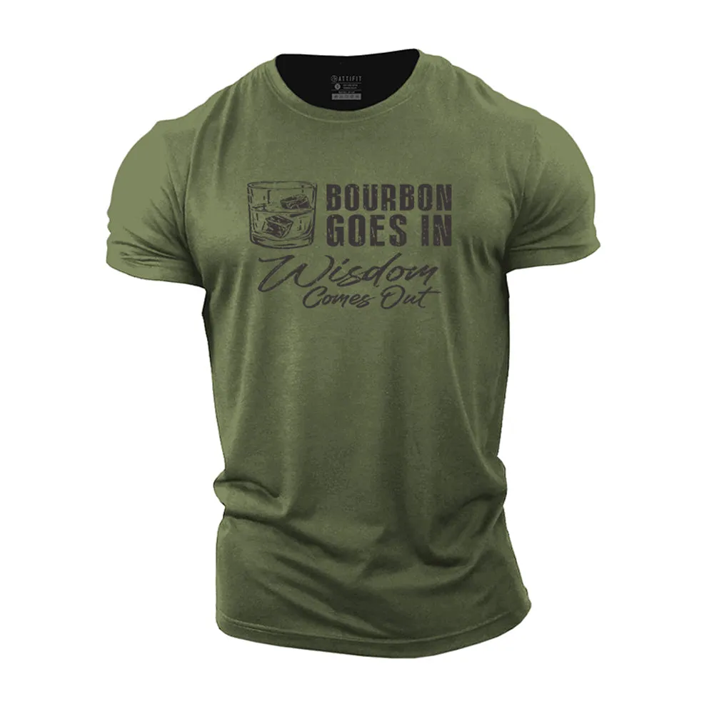 Bourbon Goes In Cotton T-shirt