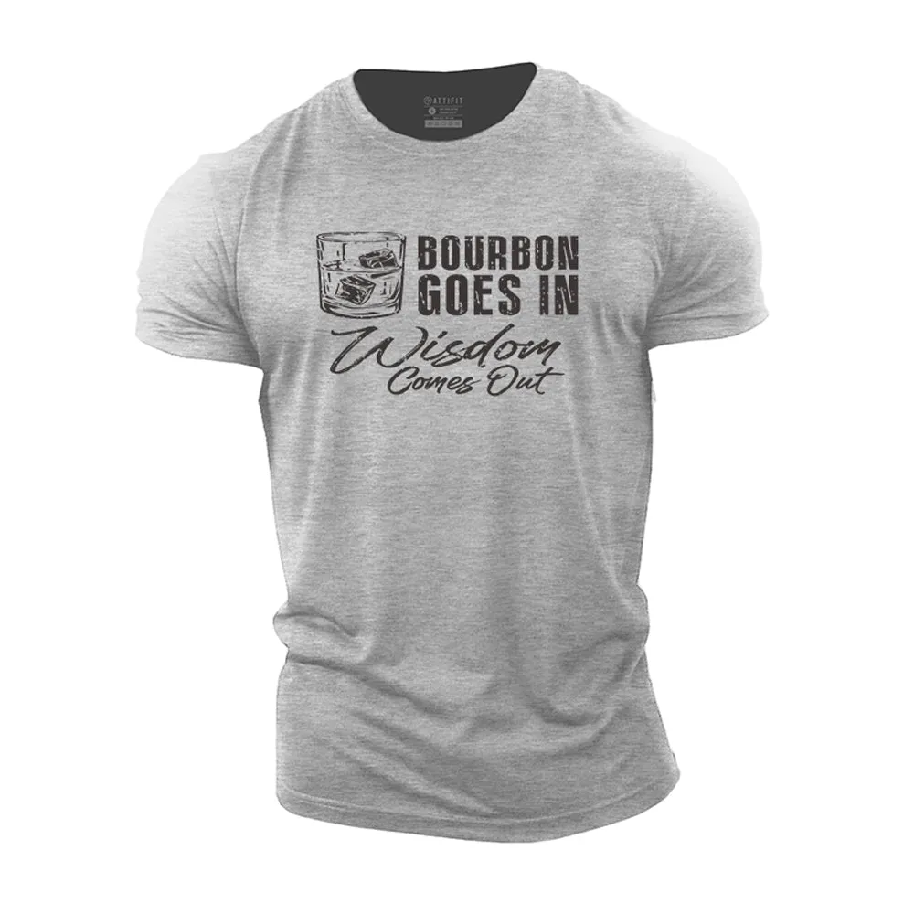 Bourbon Goes In Cotton T-shirt