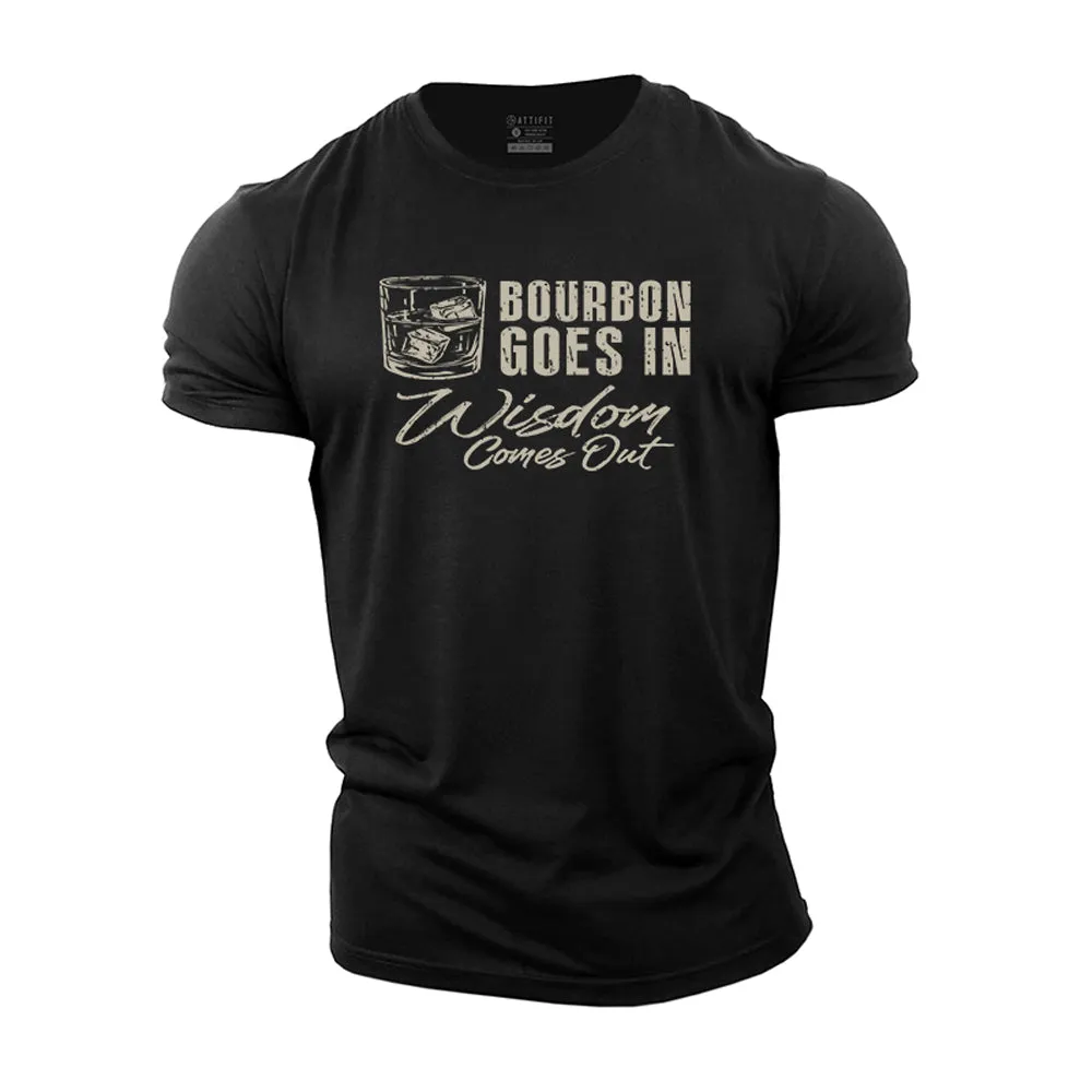 Bourbon Goes In Cotton T-shirt