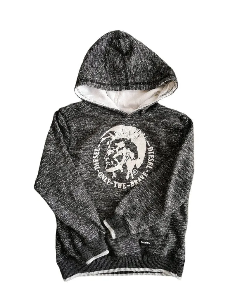 BOY SIZE SMALL (8/9 YEARS) DIESEL, Soft & Cozy Graphic Pullover VGUC B35