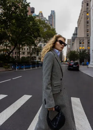 Brice Coat in Wool Houndstooth