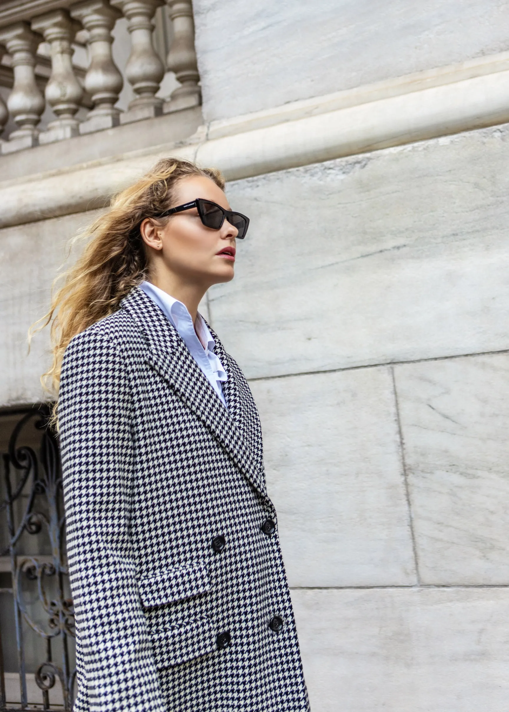 Brice Coat in Wool Houndstooth
