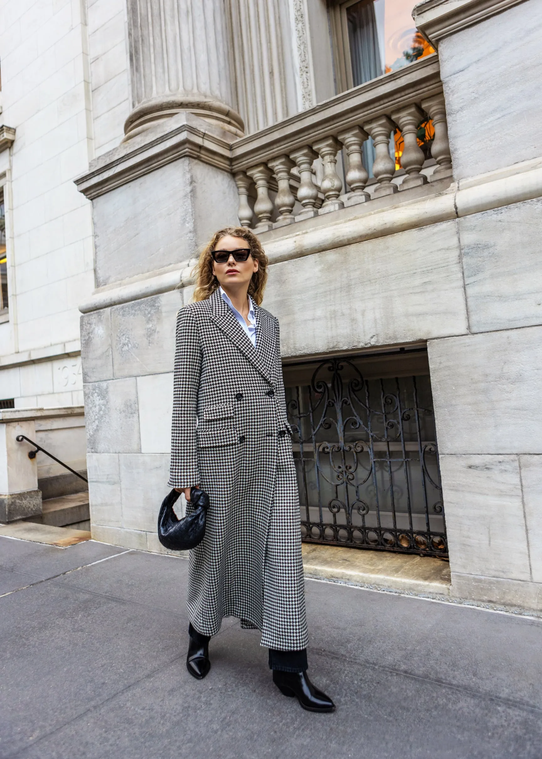 Brice Coat in Wool Houndstooth