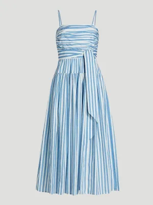 Cameron Ruched Tiered Midi Dress