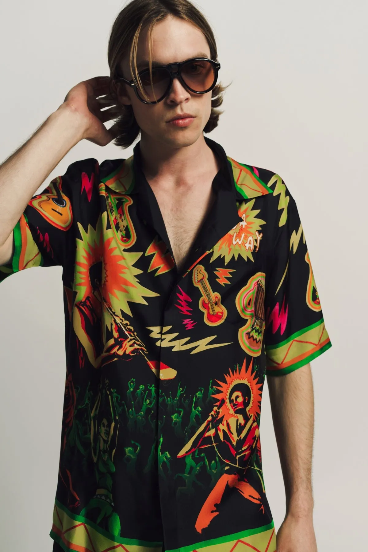 CASABLANCA | MUSIC FOR THE PEOPLE SILK SHIRT
