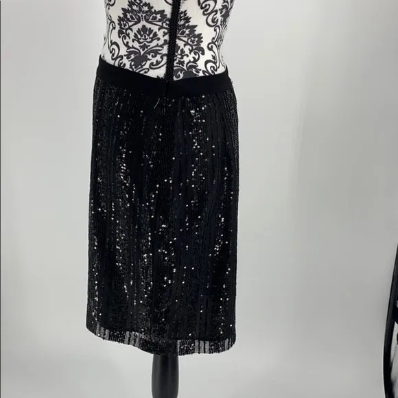 CECE Women Black Knee Length sequin Pencil skirt