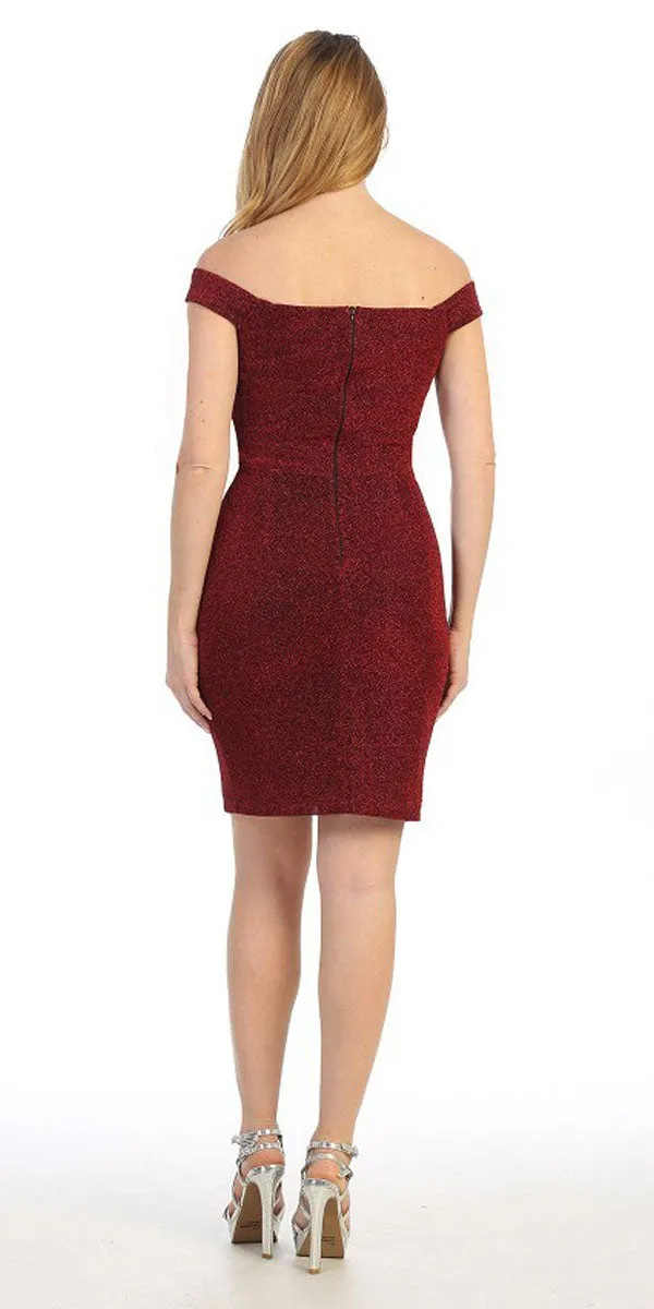 Celavie 6478 Short Off the Shoulder Cocktail Dress