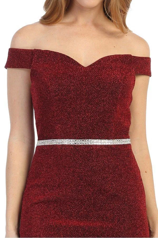 Celavie 6478 Short Off the Shoulder Cocktail Dress