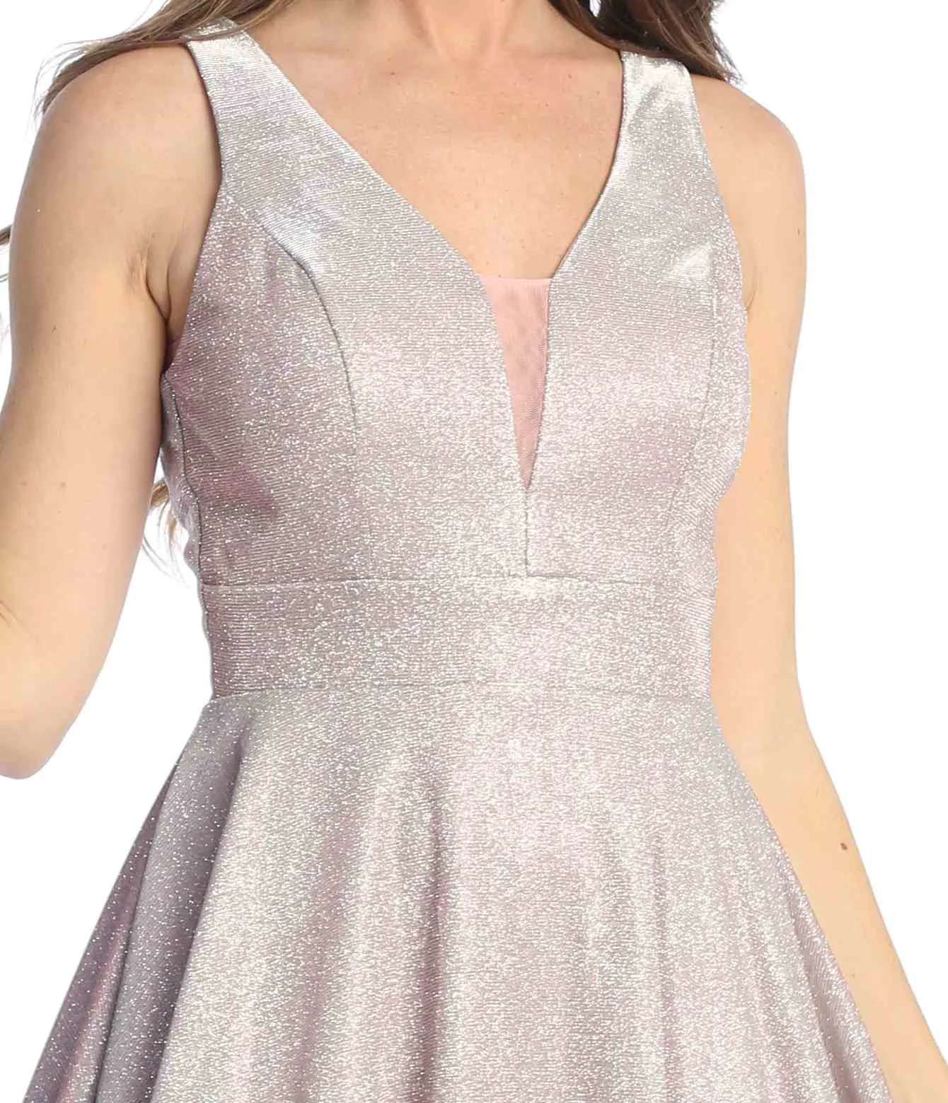 Celavie 6558 Short V-Neckline A-Line Party Dress