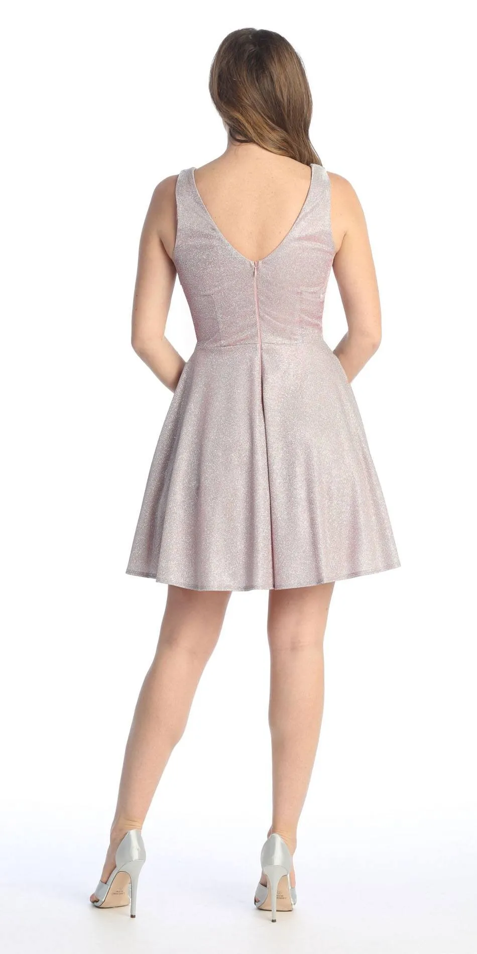 Celavie 6558 Short V-Neckline A-Line Party Dress