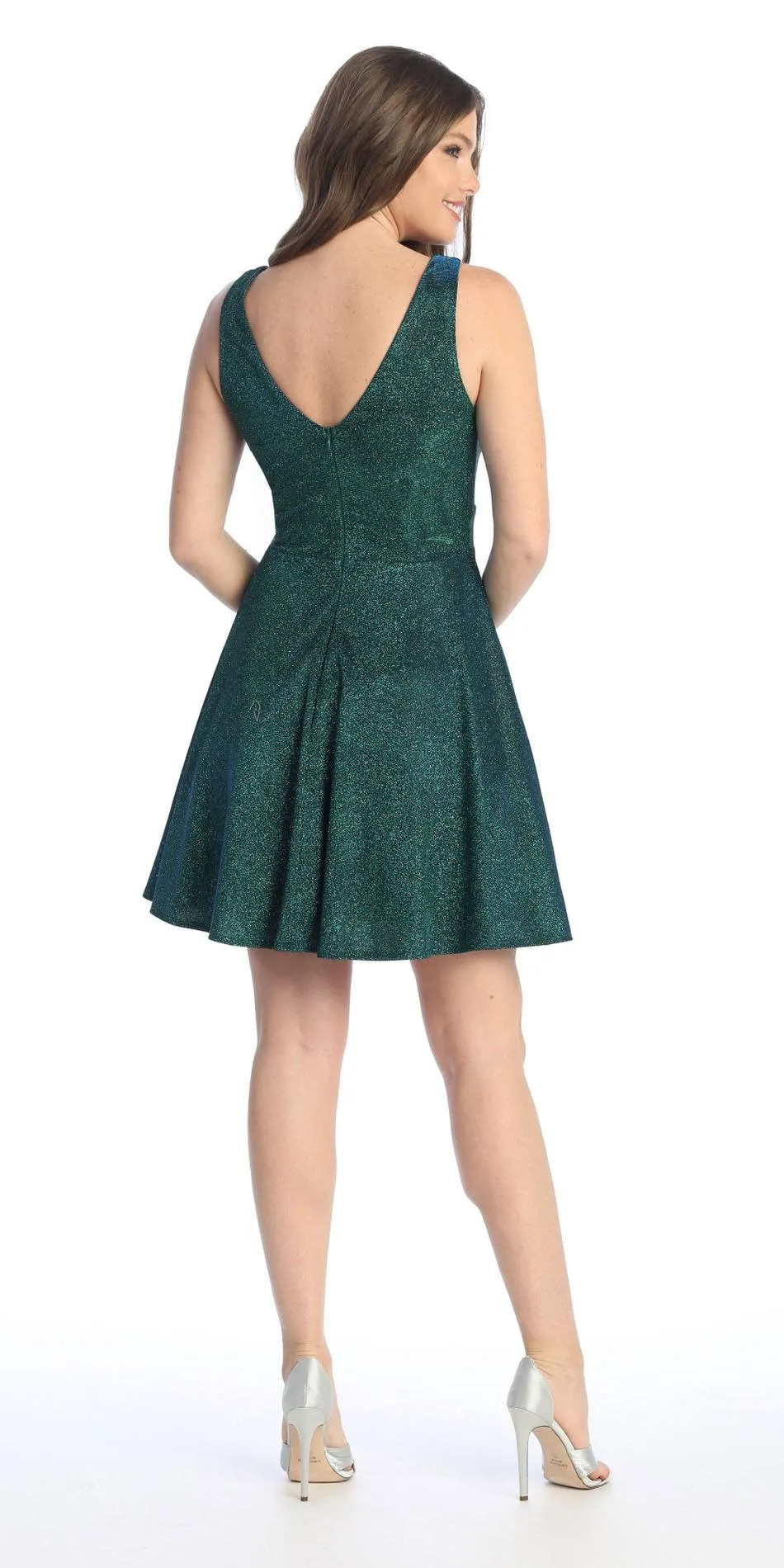 Celavie 6558 Short V-Neckline A-Line Party Dress