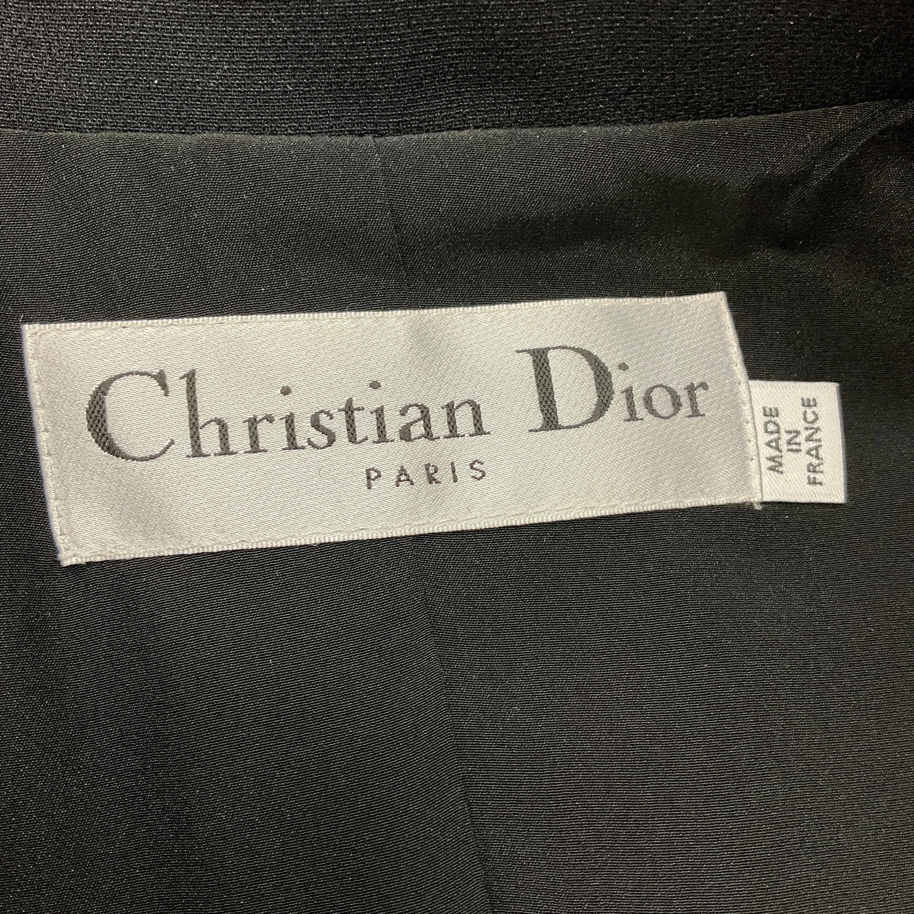 Christian Dior Black Structured Wool Jacket