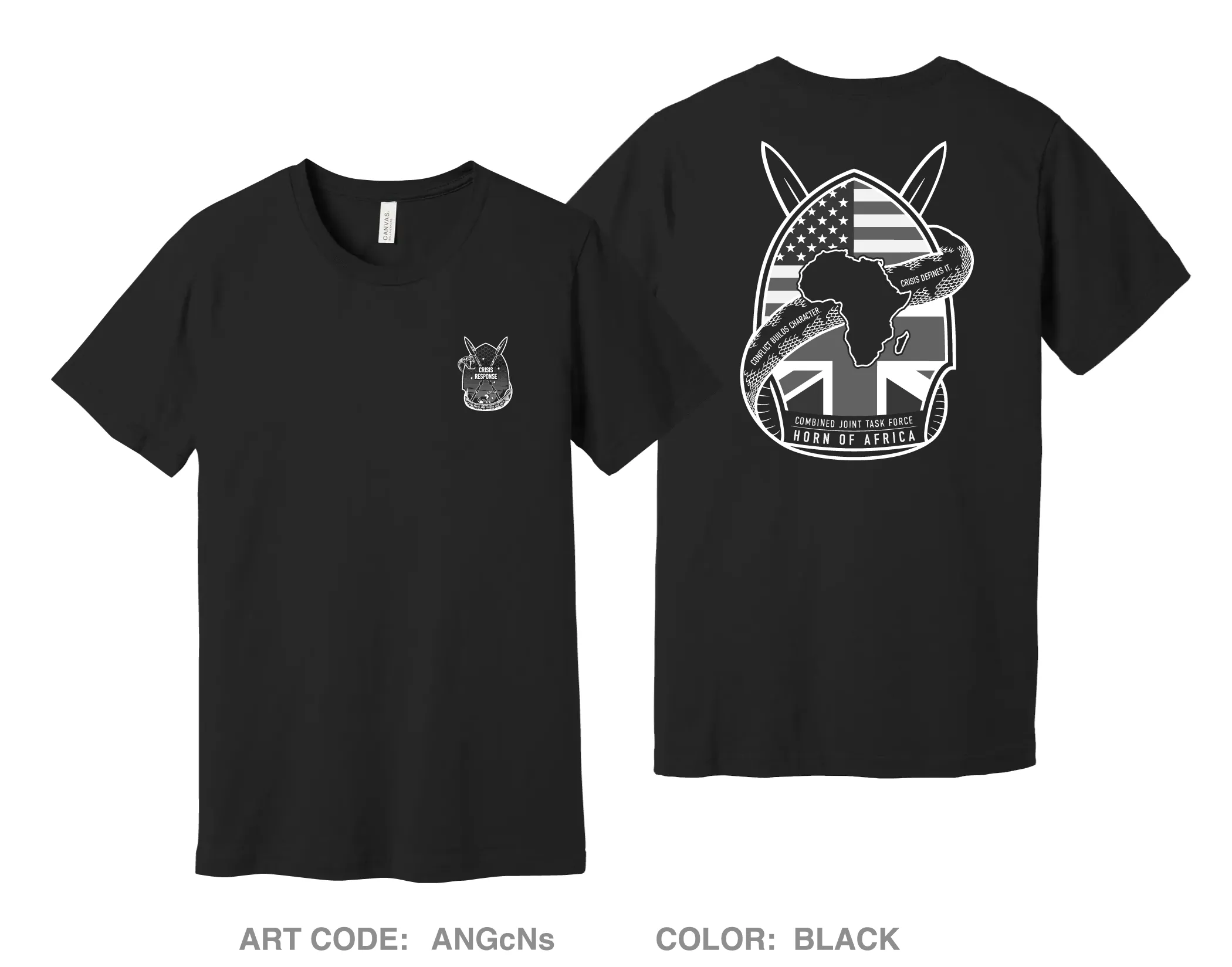 CJ-35 Crisis Response, CJTF-HOA Comfort Unisex Cotton SS Tee - ANGcNs