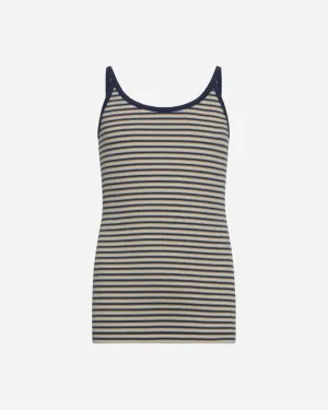 Cotton Stripe Trilina Top - Blue Multi
