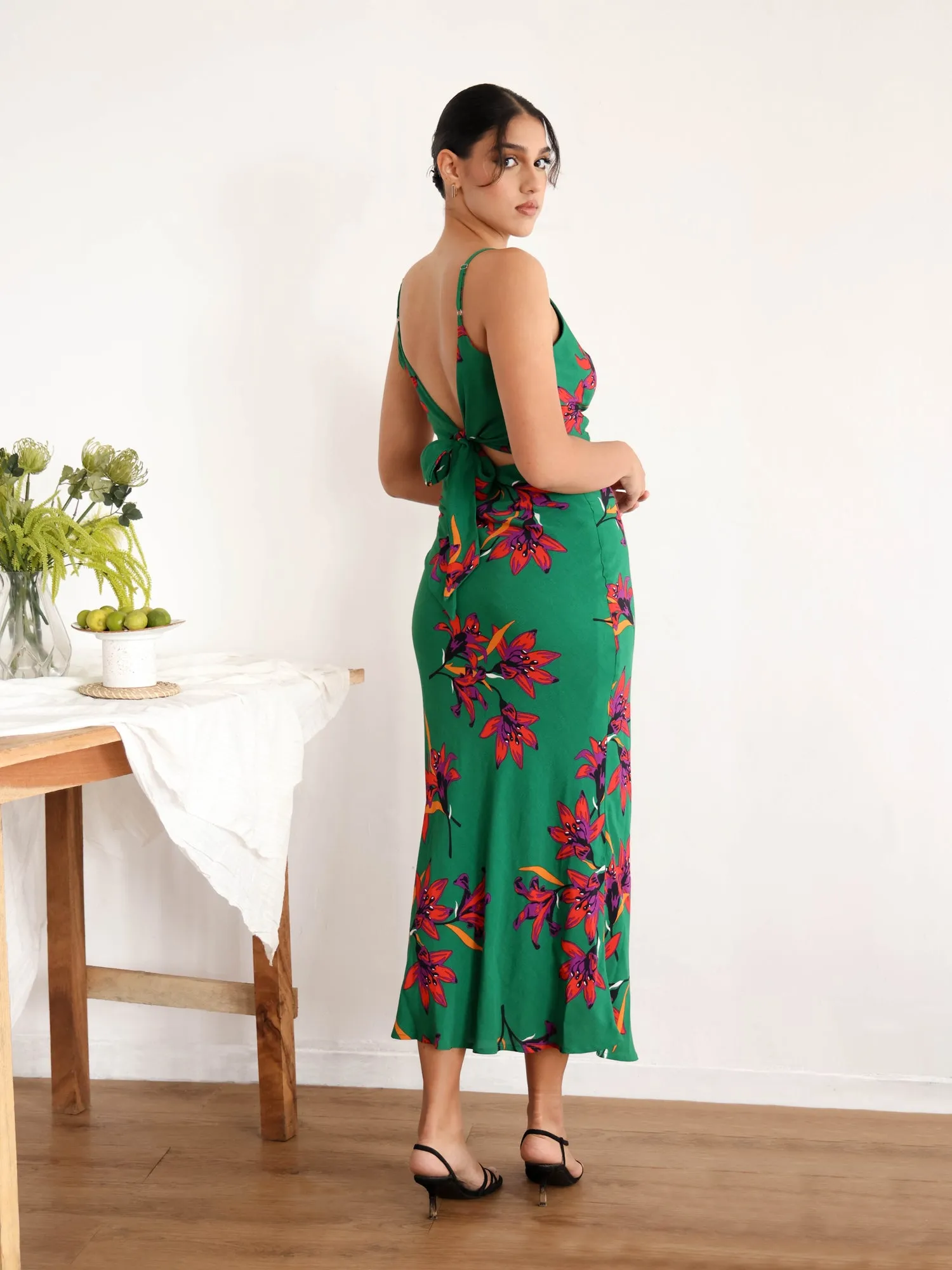 Cowl Neck Midi Dress