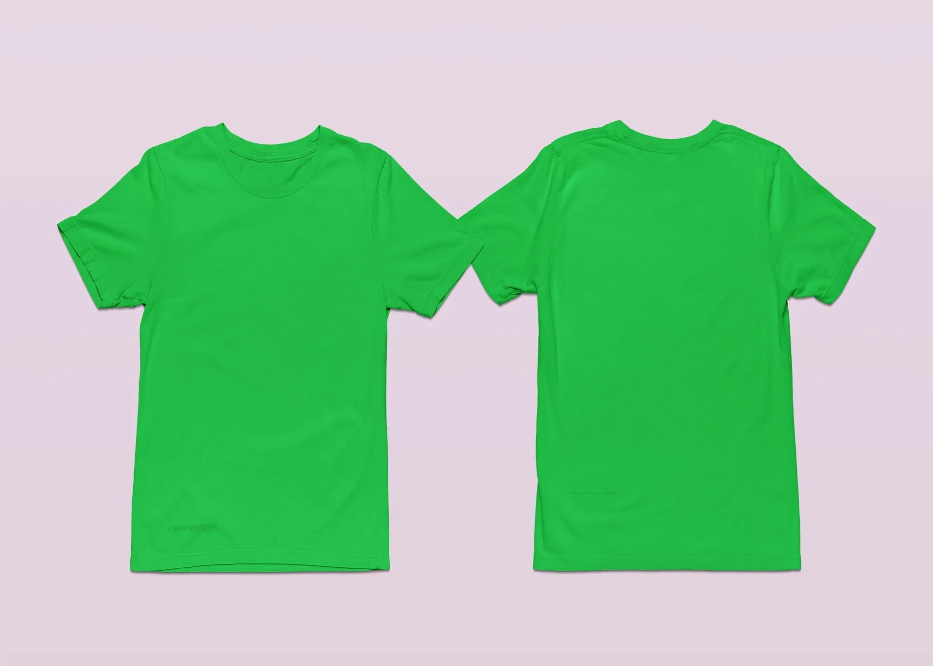 Crew Neck T-shirts with Your Logo on Front and Back