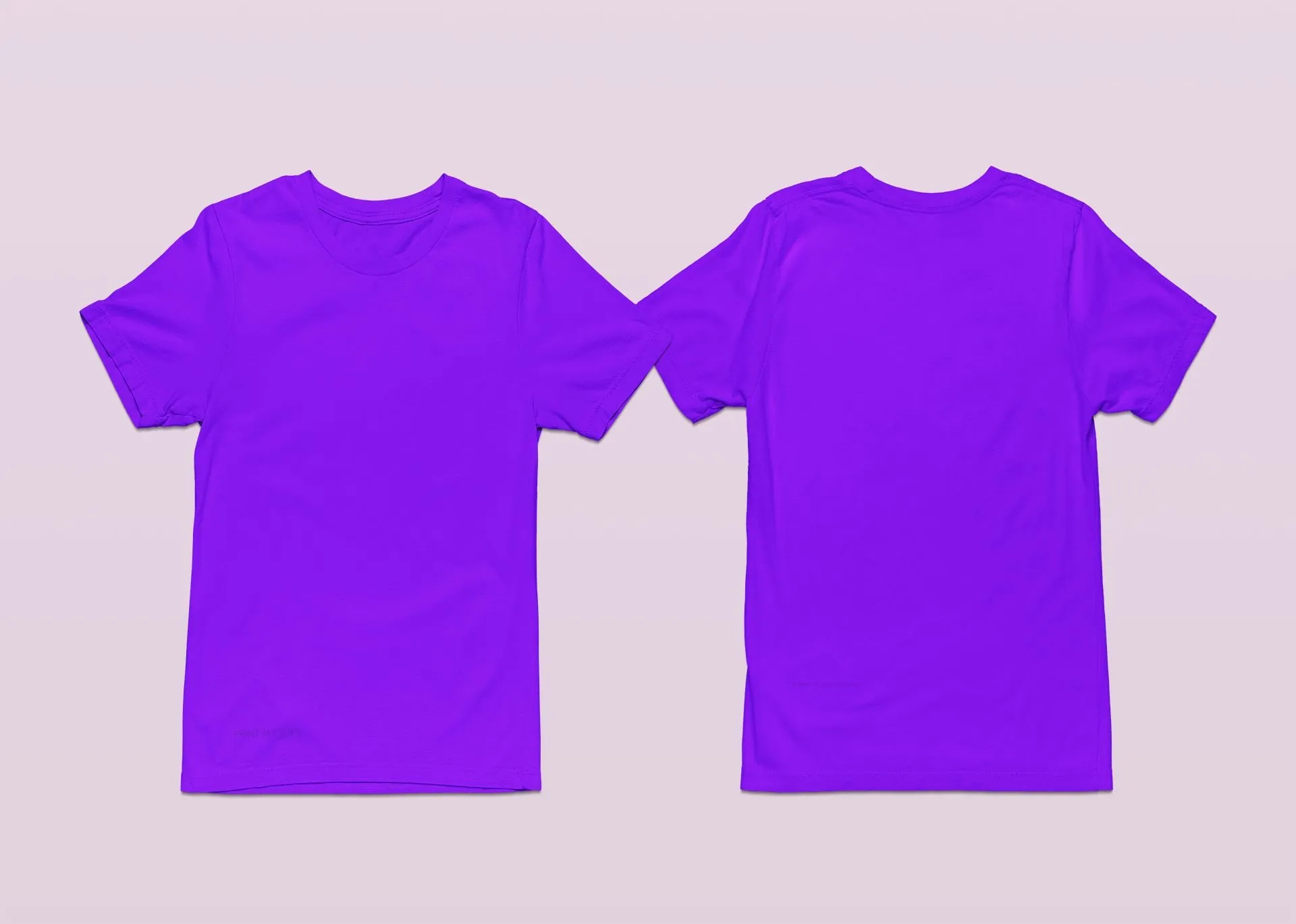 Crew Neck T-shirts with Your Logo on Front and Back