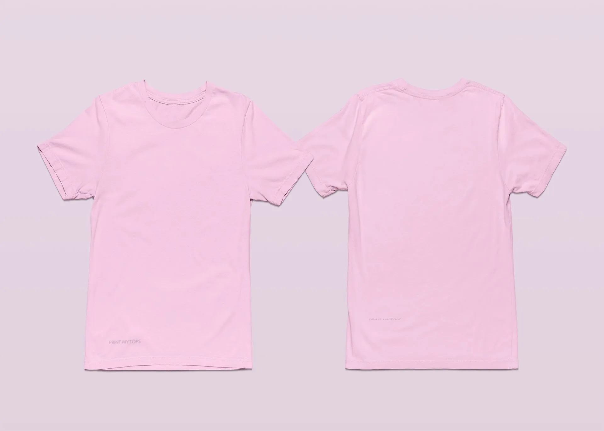 Crew Neck T-shirts with Your Logo on Front and Back