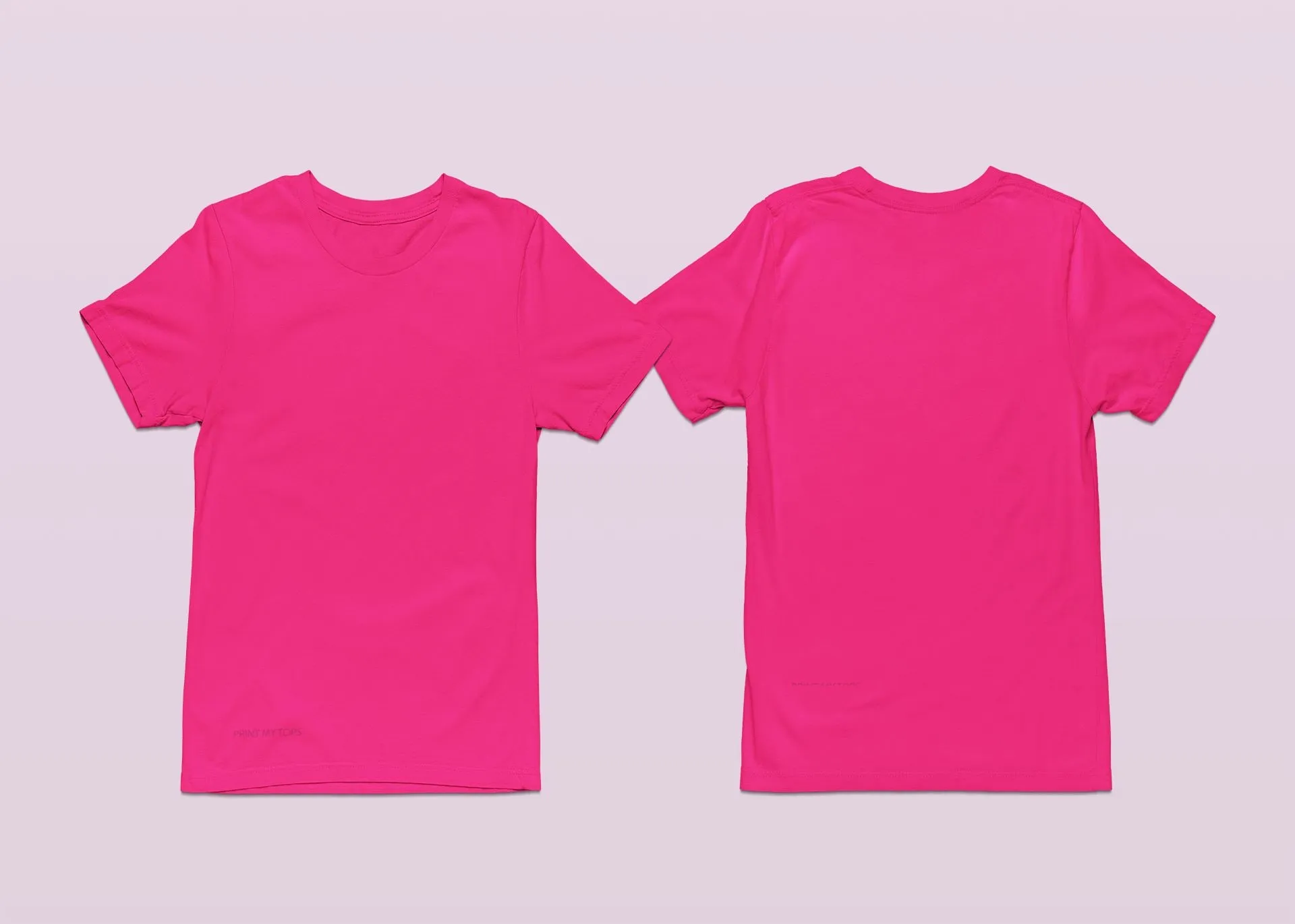 Crew Neck T-shirts with Your Logo on Front and Back