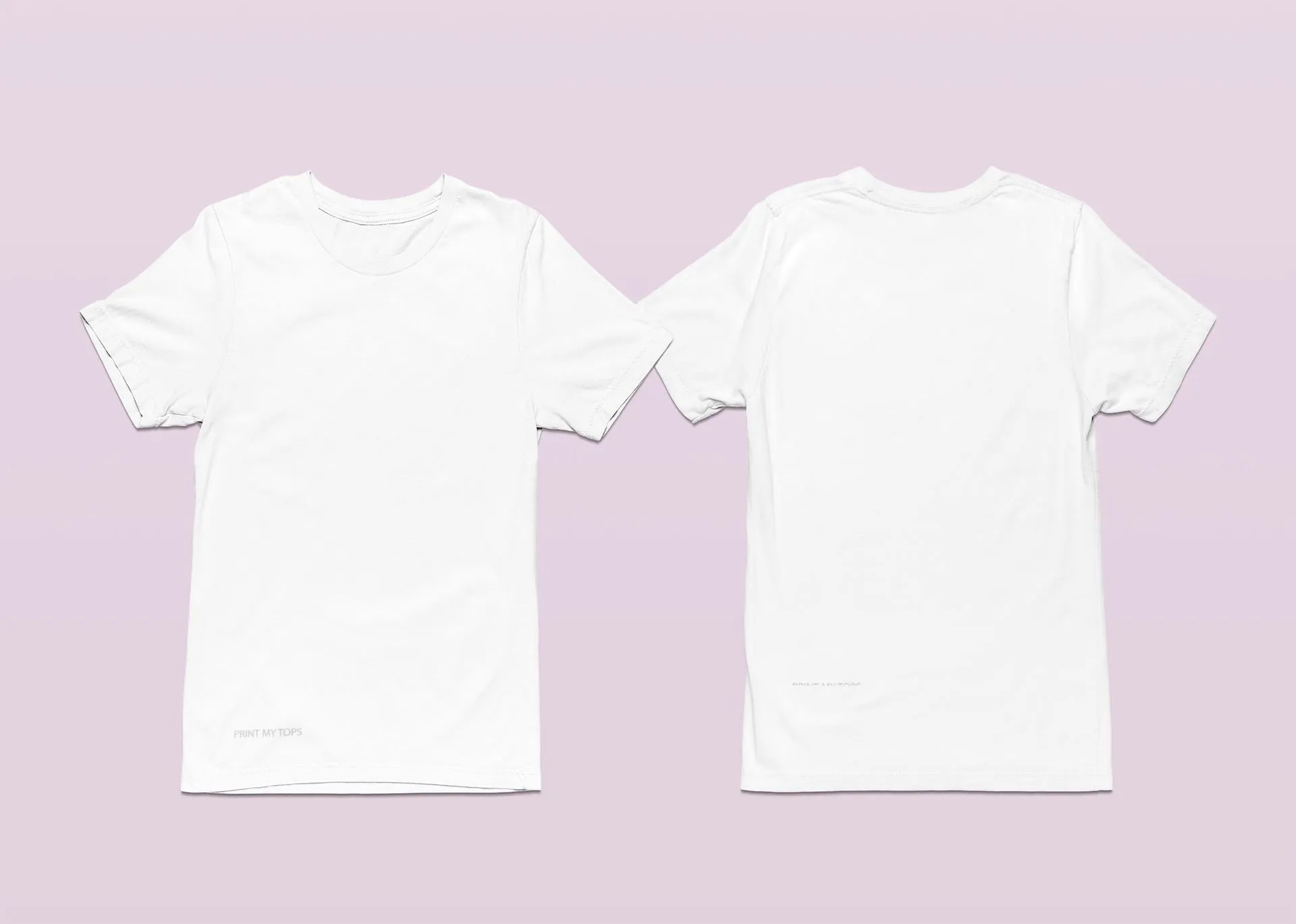 Crew Neck T-shirts with Your Logo on Front and Back