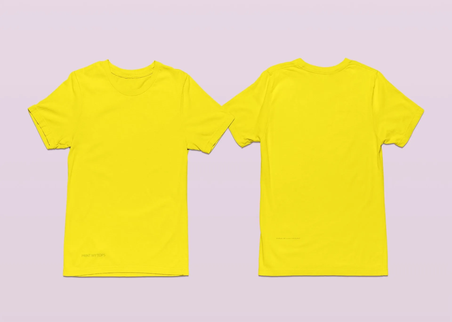 Crew Neck T-shirts with Your Logo on Front and Back