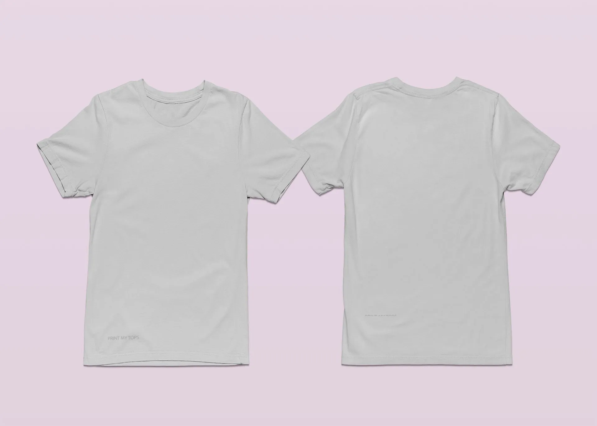 Crew Neck T-shirts with Your Logo on Front and Back