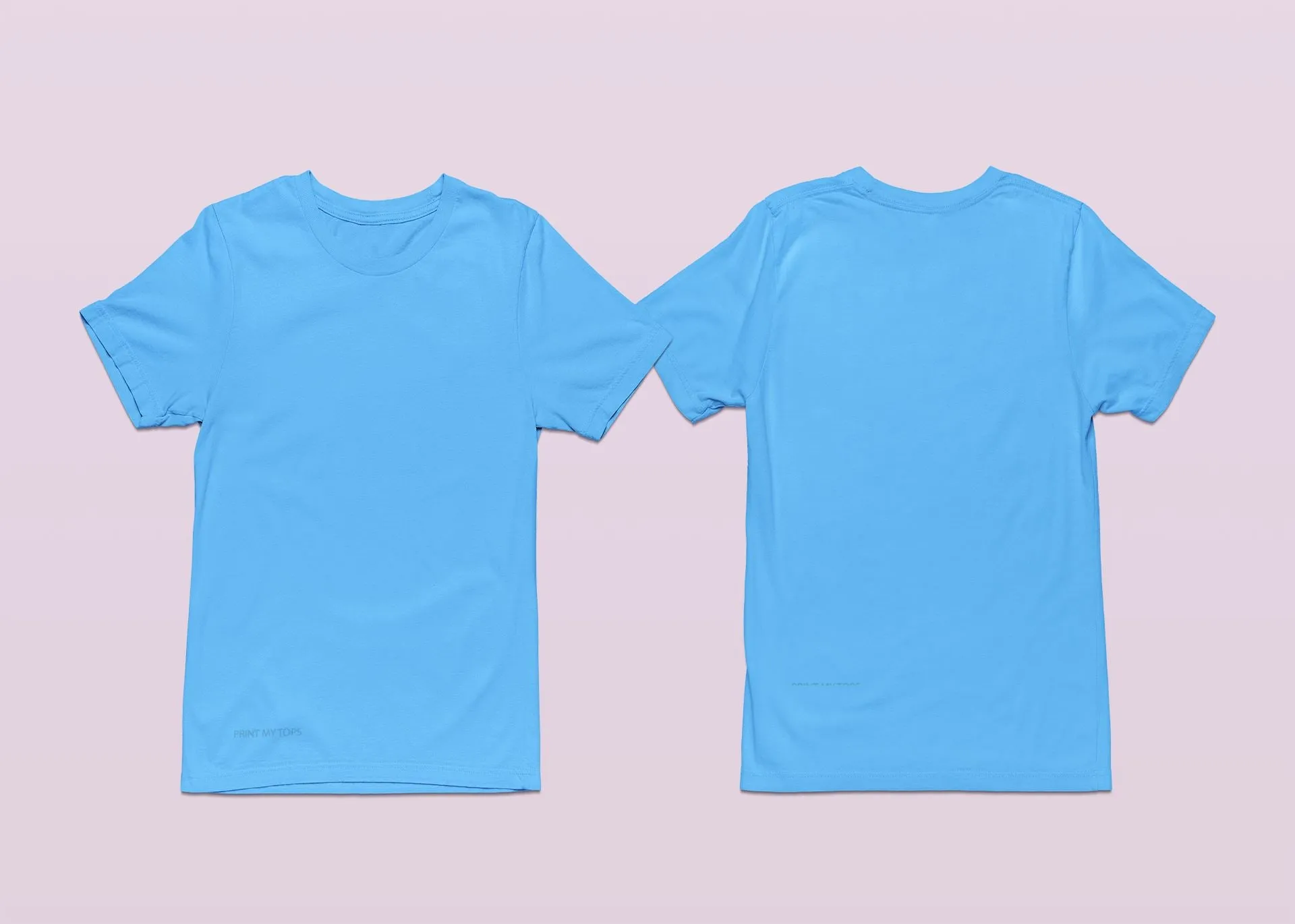 Crew Neck T-shirts with Your Logo on Front and Back