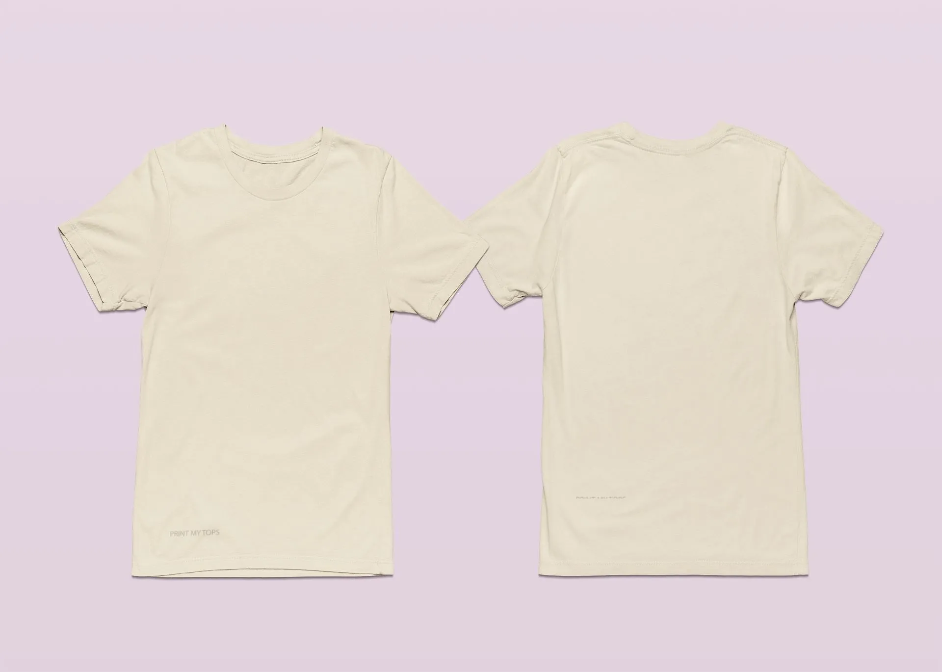 Crew Neck T-shirts with Your Logo on Front and Back